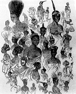 ファンティ族の女性の髪型（19世紀）