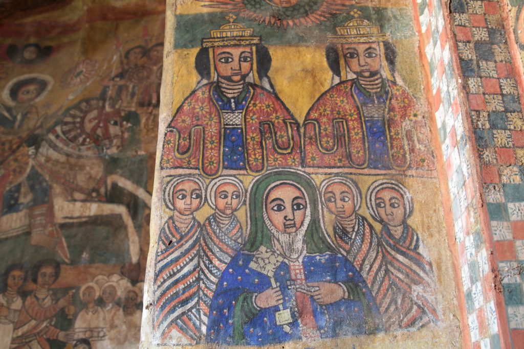 教会を建立した双子の王様の肖像画