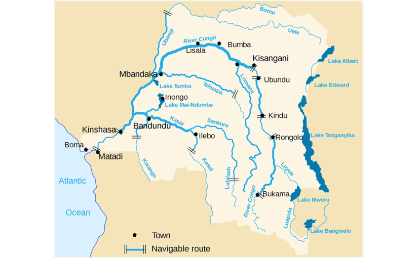 アフリカで一番流量が多いコンゴ川