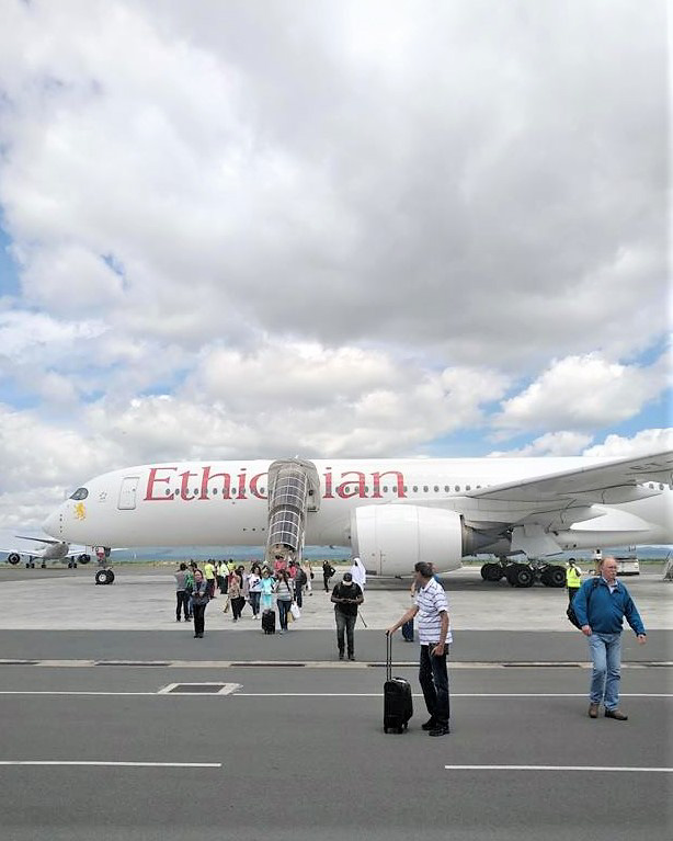 日本から20時間超、長い旅路をエチオピア航空でやって来ました。