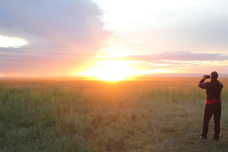 美しい夕日。最高の瞬間です