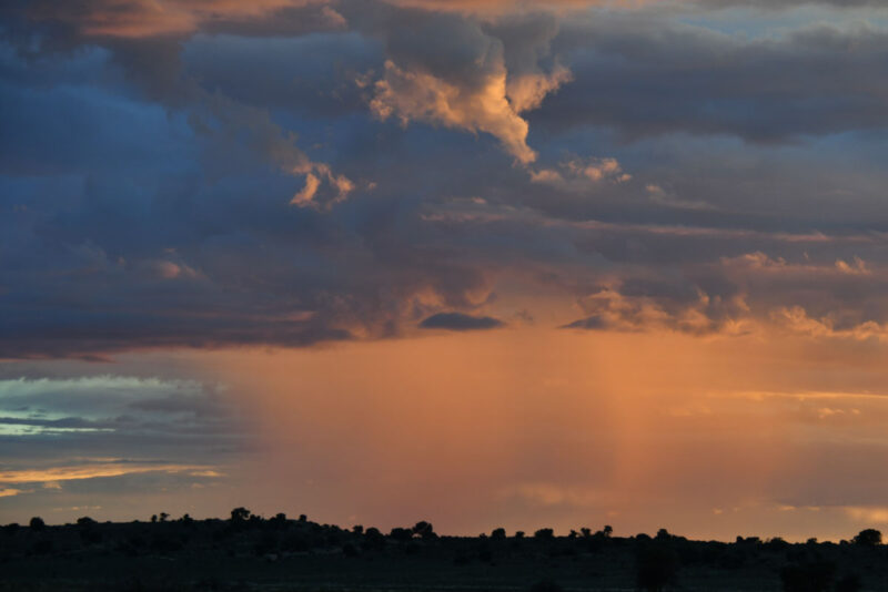 いつも夕方からナミビア側は夕立です